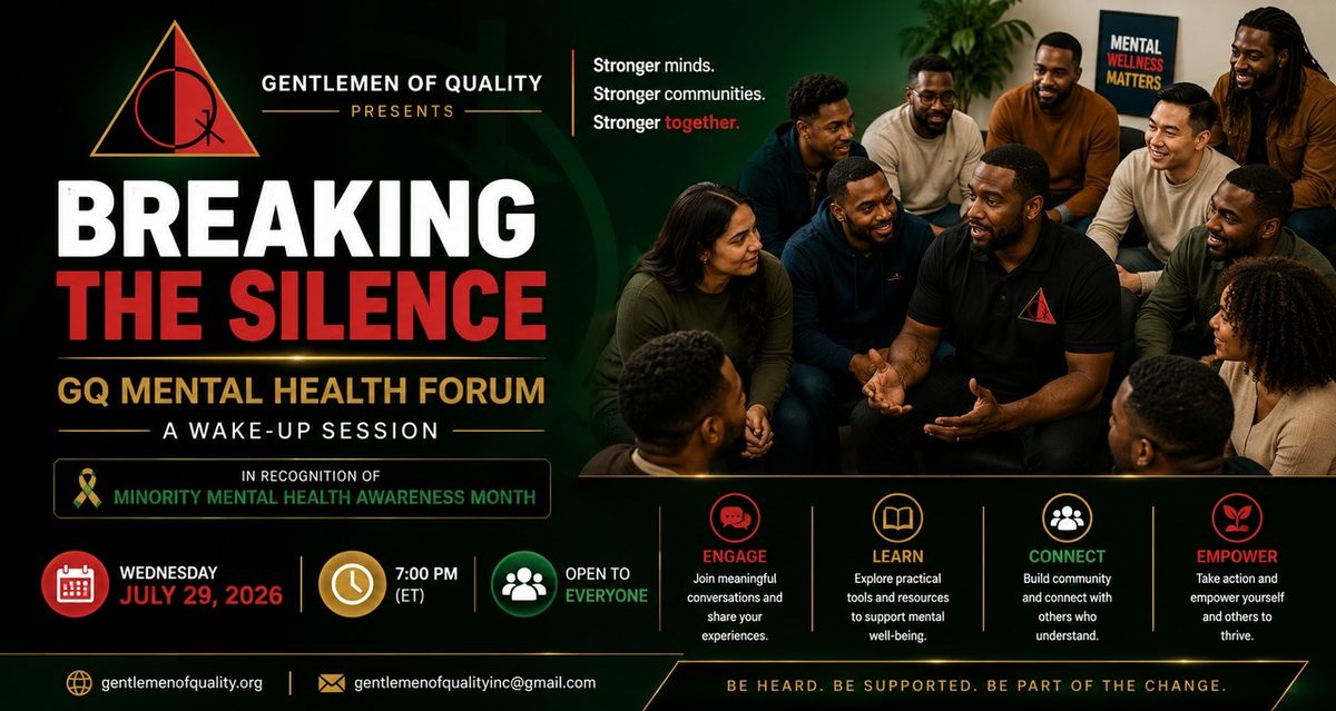 Breaking the Silence: GQ Mental Health Forum, Wednesday July 29 2026
